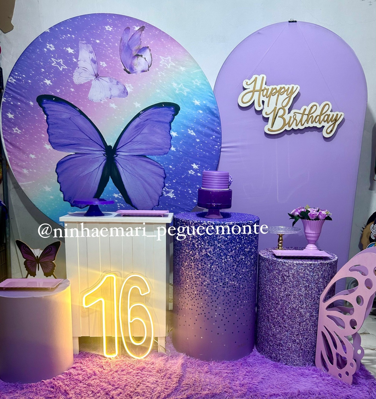 Kit Diamante Borboleta Lilas  - N&M-pegue e monte