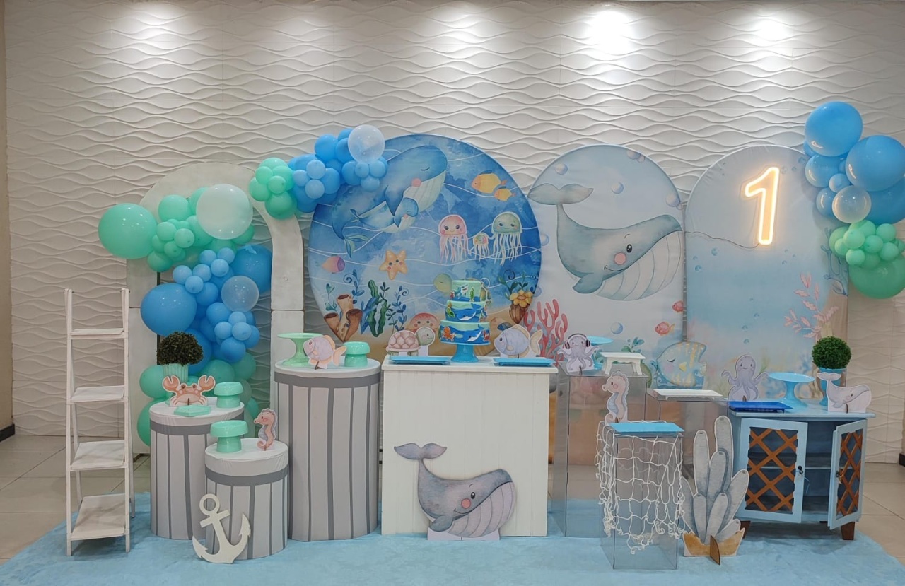 Decoração Fundo Mar Grande  - N&M-pegue e monte