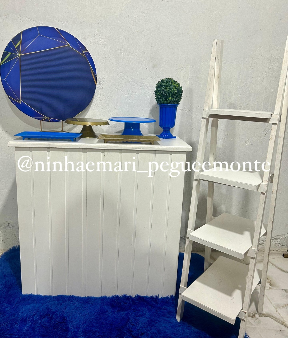 Kit Mesa Azul Royal  - N&M-pegue e monte