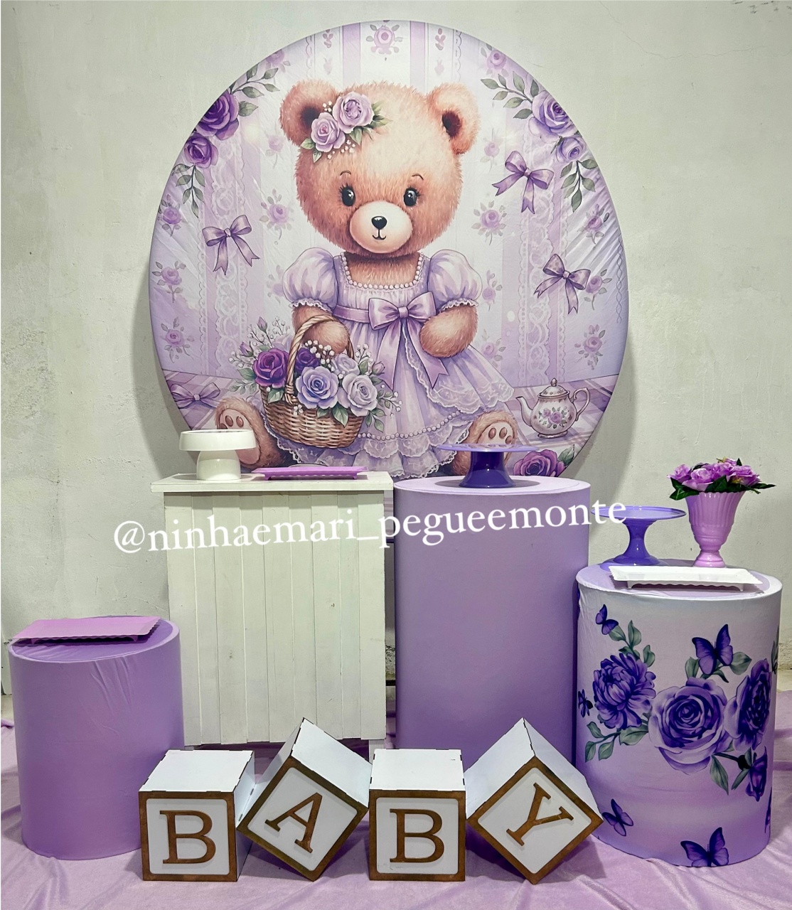 Kit Ouro Ursinha Lilas 2 - N&M-pegue e monte