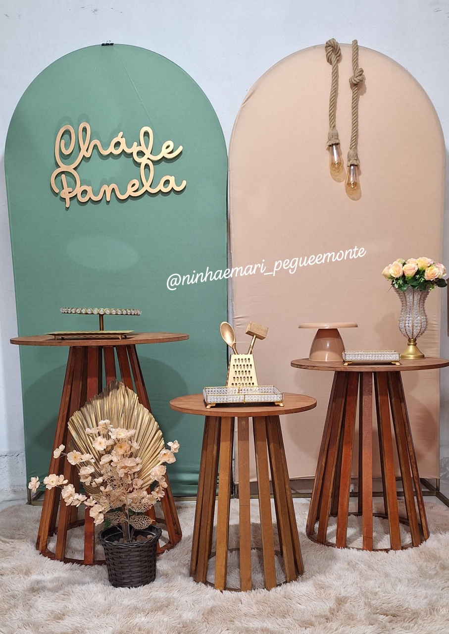Kit Platina Chá de Panela Bege E Verde Oliva - N&M-pegue e monte