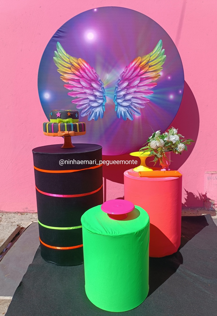 Kit Prata Neon Asa - N&M-pegue e monte