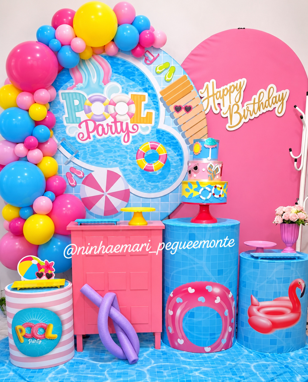 Decoração Kit Diamante Pool Party 1 - N&M-pegue e monte