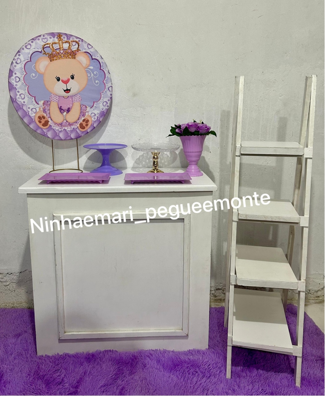 Kit Mesa Ursinha Lilas - N&M-pegue e monte