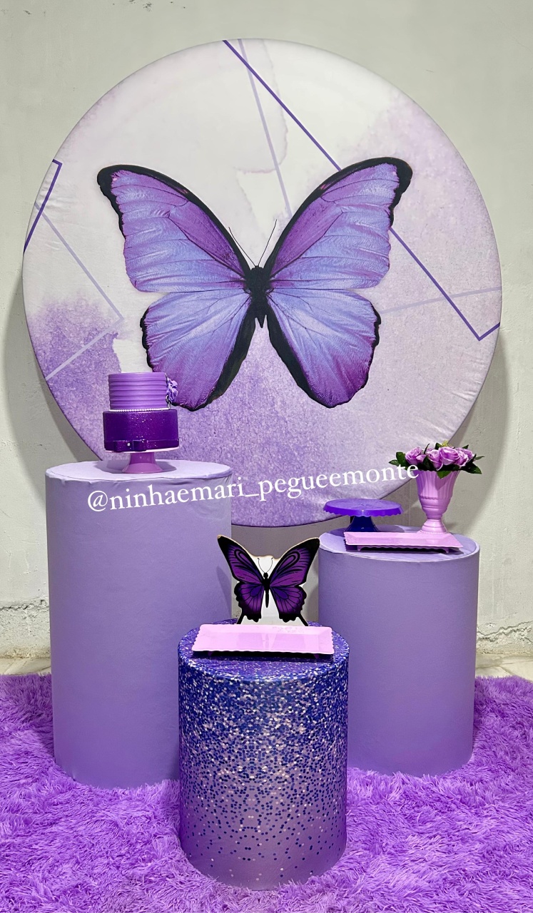 Kit Prata Borboleta Lilas 2 - N&M-pegue e monte