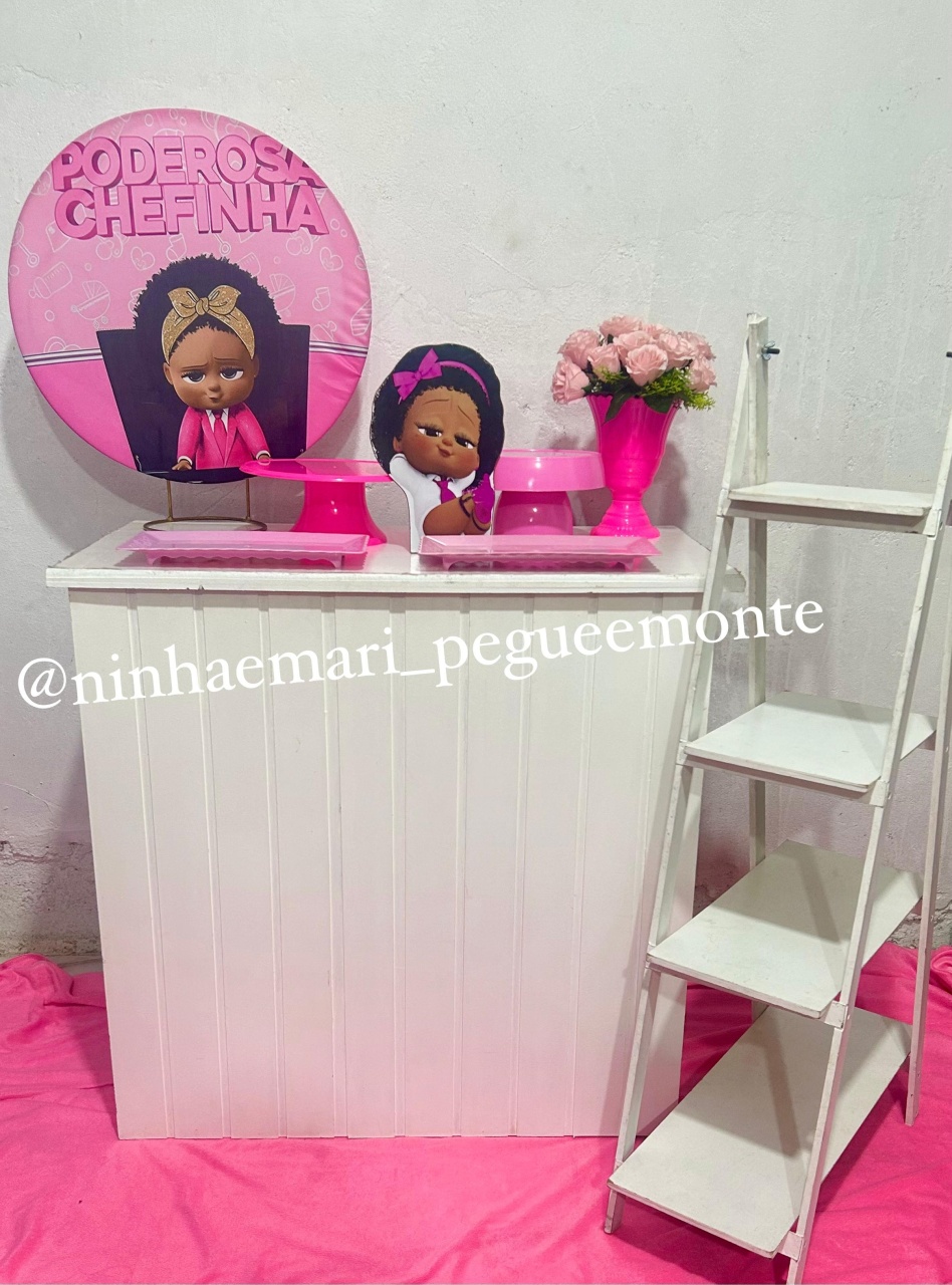 Kit Mesa Poderosa Chefinha Rosa - N&M-pegue e monte