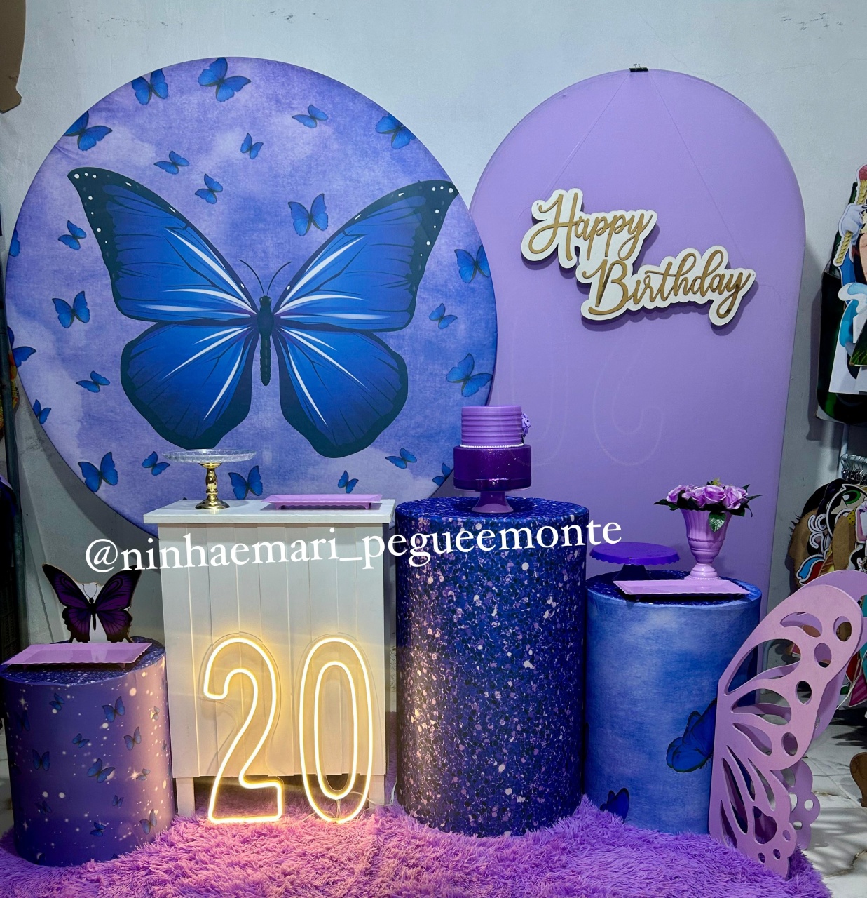 Kit Diamante Borboleta Lilas 3 - N&M-pegue e monte
