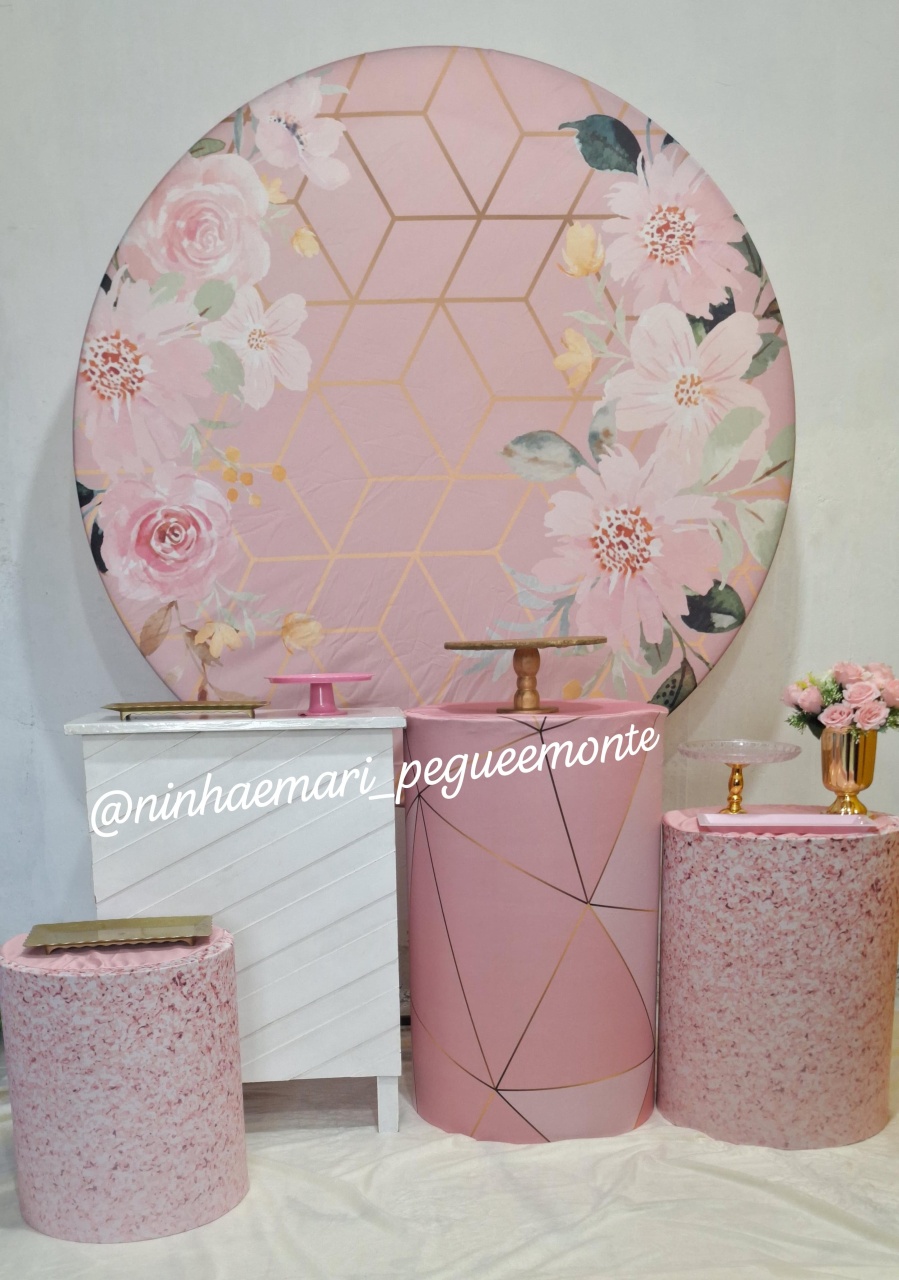 Kit Ouro Rose Floral - N&M-pegue e monte