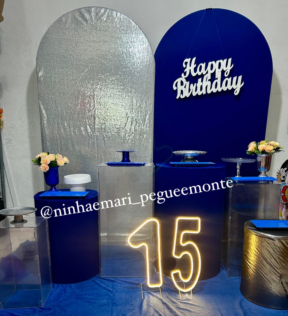 Kit Composição 15 Anos Azul - N&M-pegue e monte