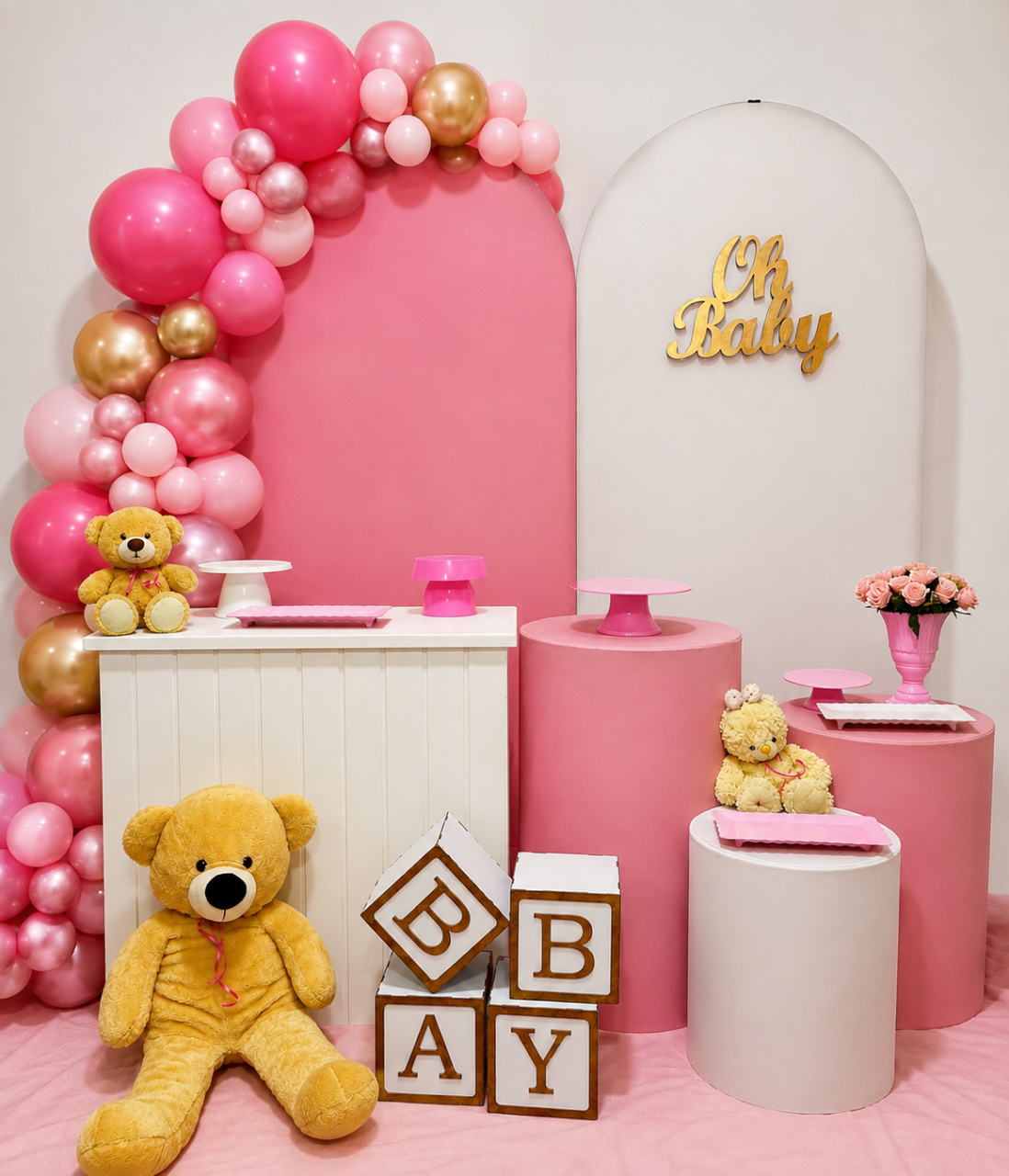 Decoração Kit Luxo Chá de Bebê Menina - N&M-pegue e monte