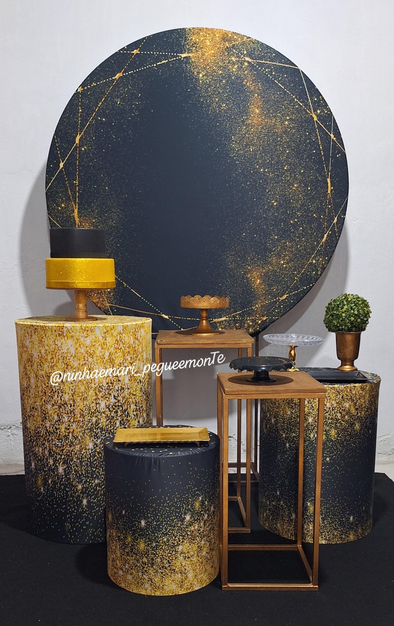 Kit Ouro Glitter Dorado - N&M-pegue e monte