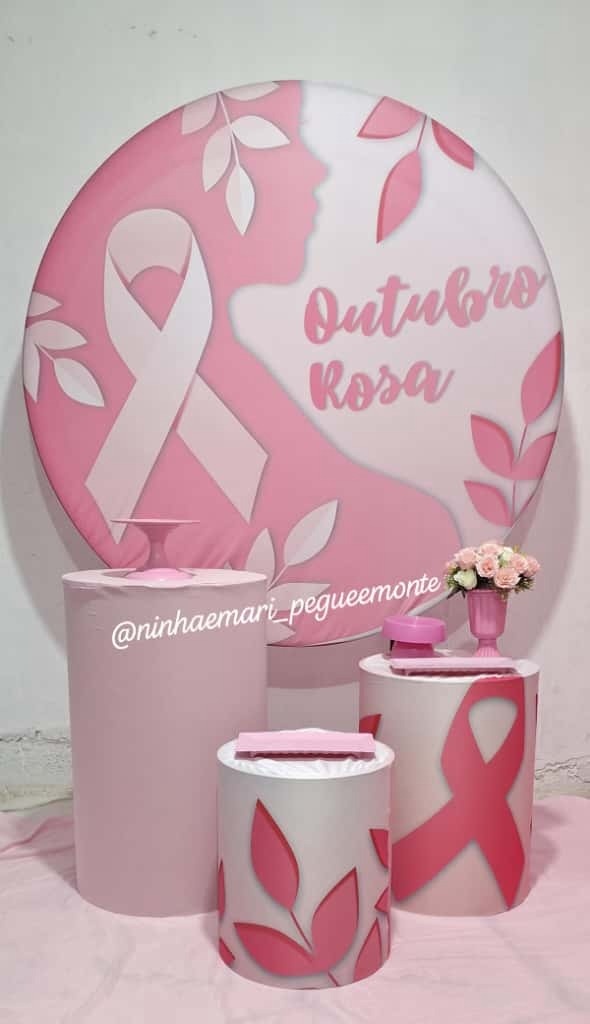 Kit Prata Outubro Rosa - N&M-pegue e monte