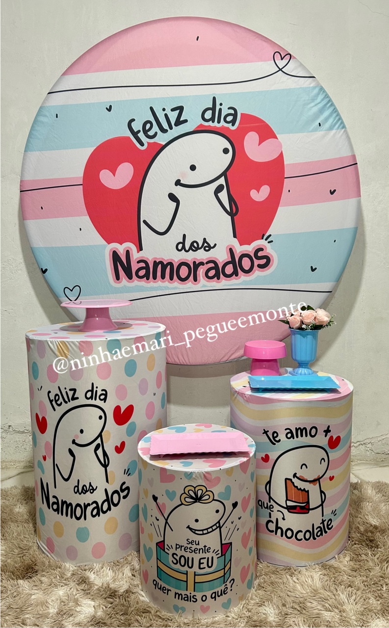 Kit Prata Feliz Dia dos Namorados - N&M-pegue e monte