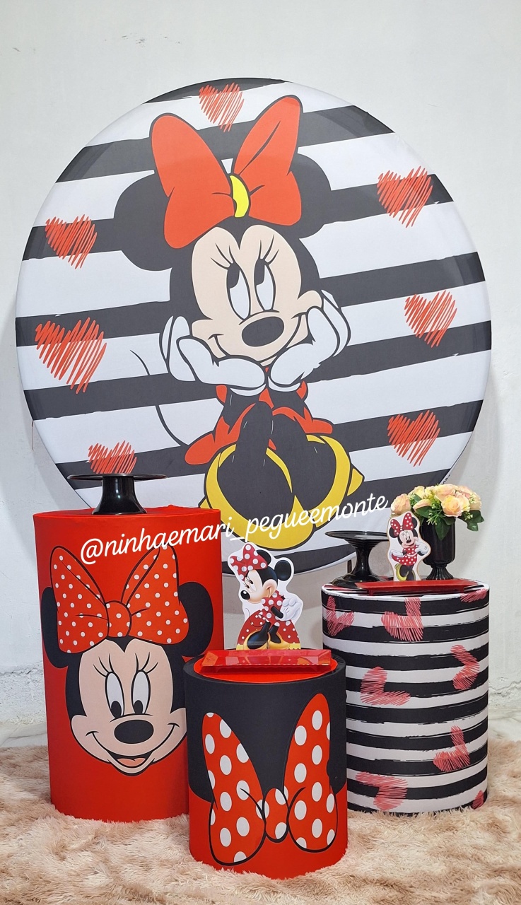 Kit Prata Minnie Vermelha 3 - N&M-pegue e monte