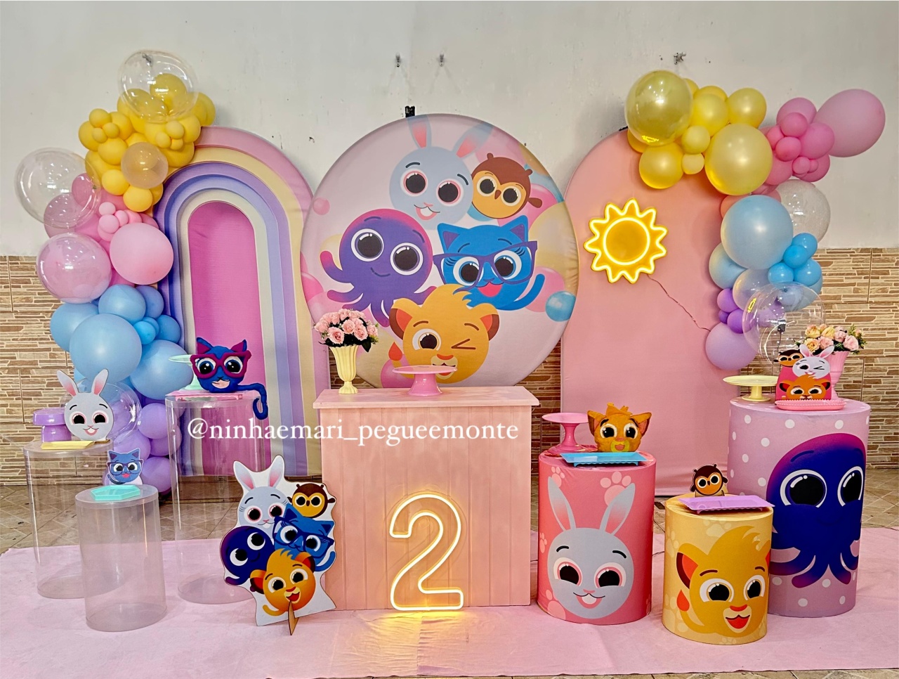 Decoração Bolofofo Menina 4 - N&M-pegue e monte