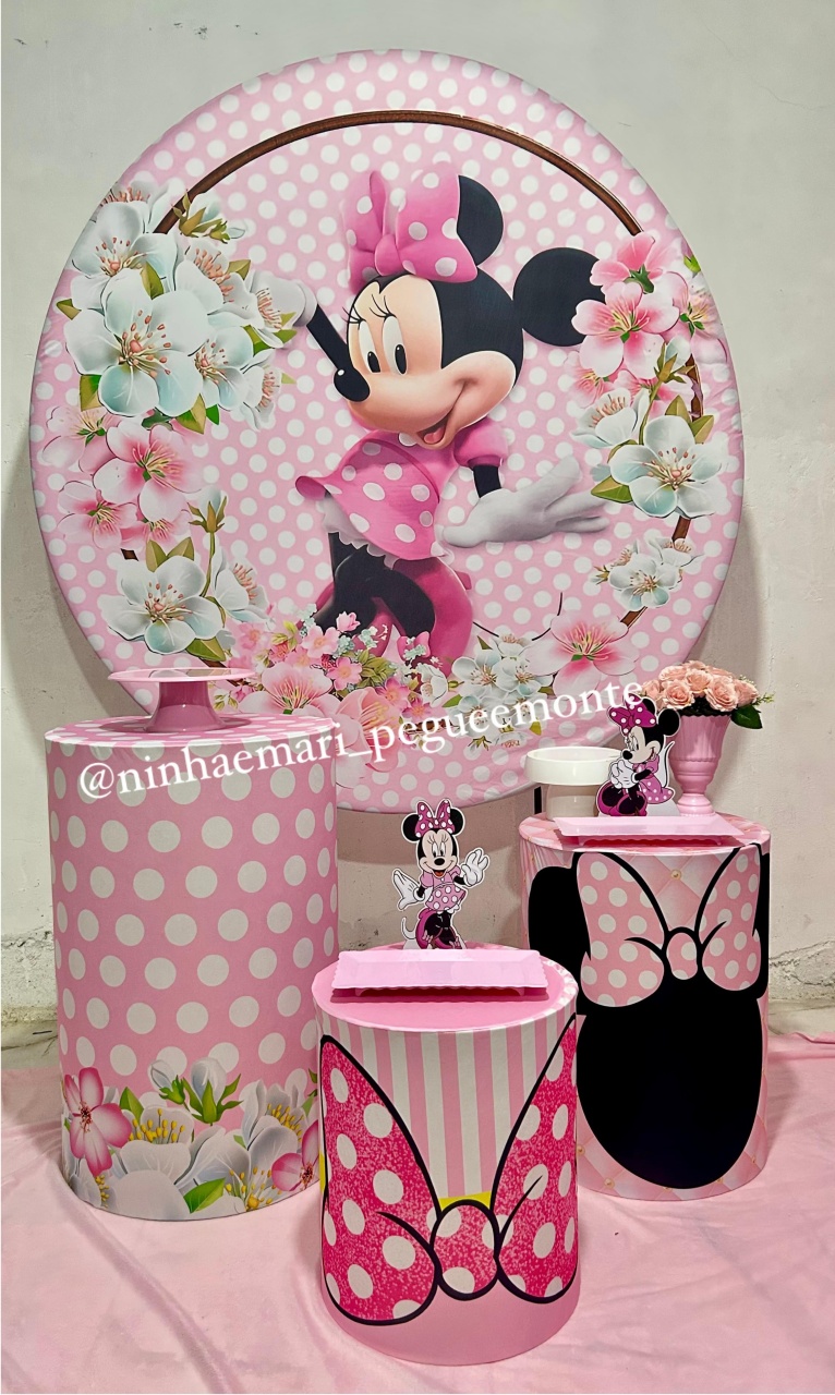 Kit Prata Minnie Rosa 1 - N&M-pegue e monte