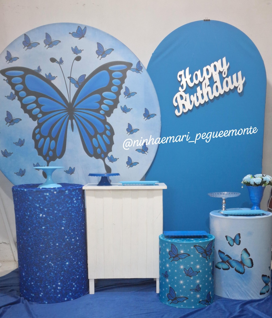 Kit Diamante Borboleta Azul 1 - N&M-pegue e monte