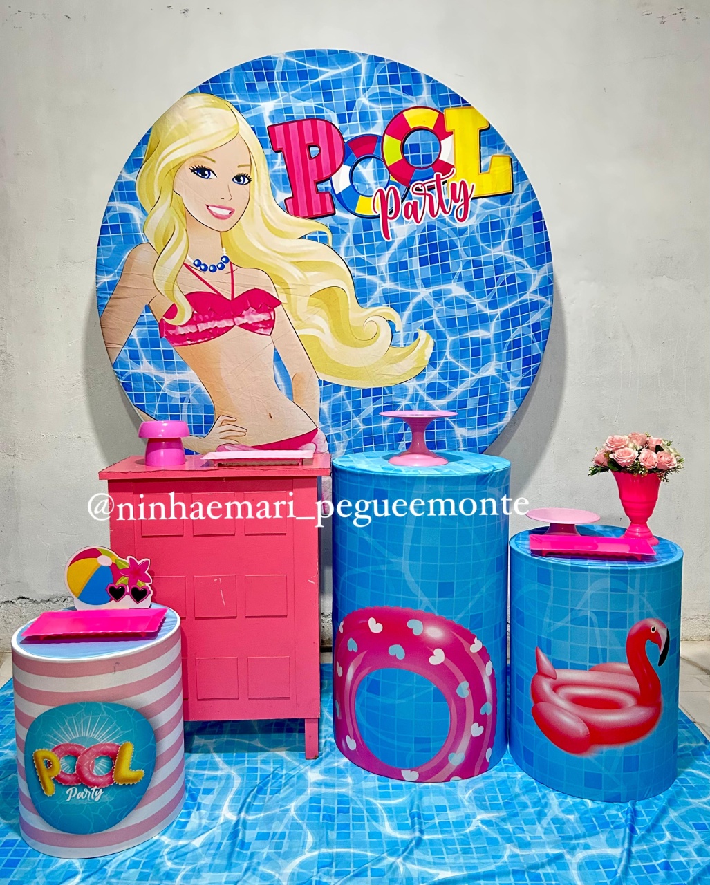 Kit Ouro Barbie Pool Party  - N&M-pegue e monte