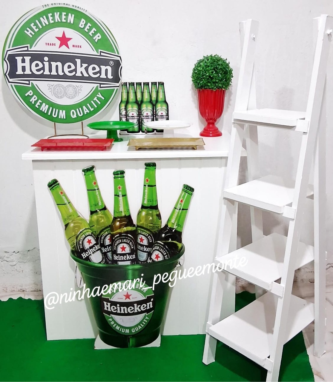 Kit Mesa Acessórios Heineken  - N&M-pegue e monte