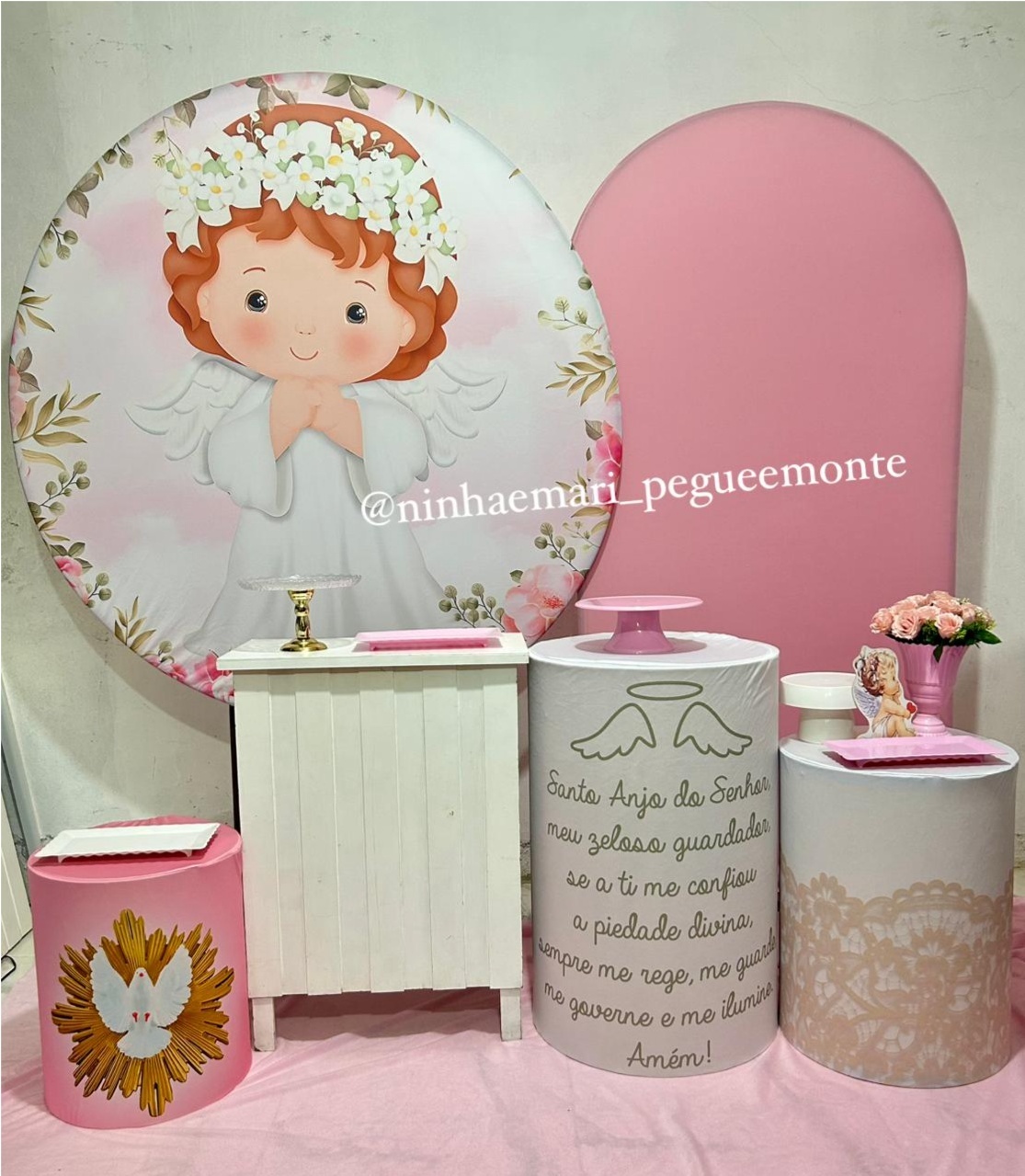Kit Diamante Batizado Menina - N&M-pegue e monte