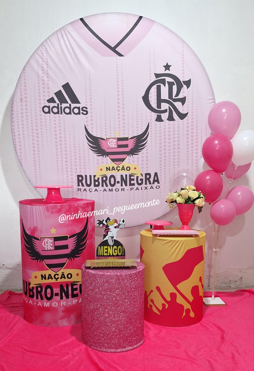 Kit Prata Flamengo Rosa  - N&M-pegue e monte