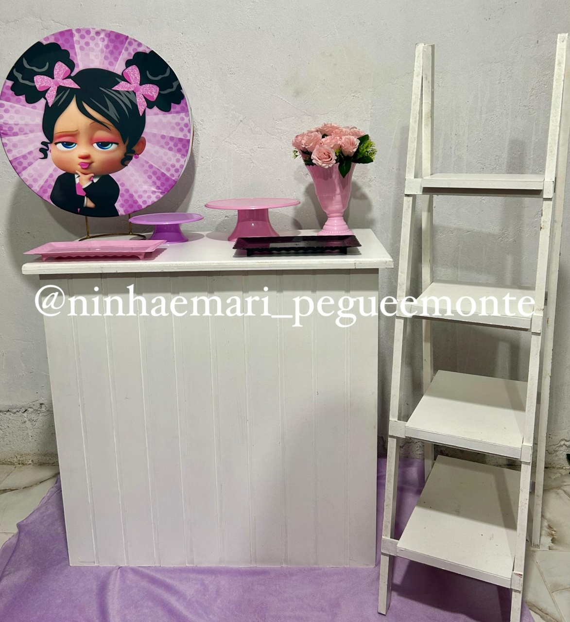 Kit Mesa Poderosa Chefinha Lilas - N&M-pegue e monte