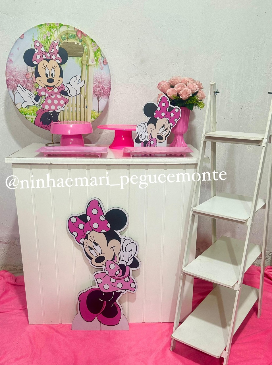 Kit Mesa Minnie Rosa - N&M-pegue e monte