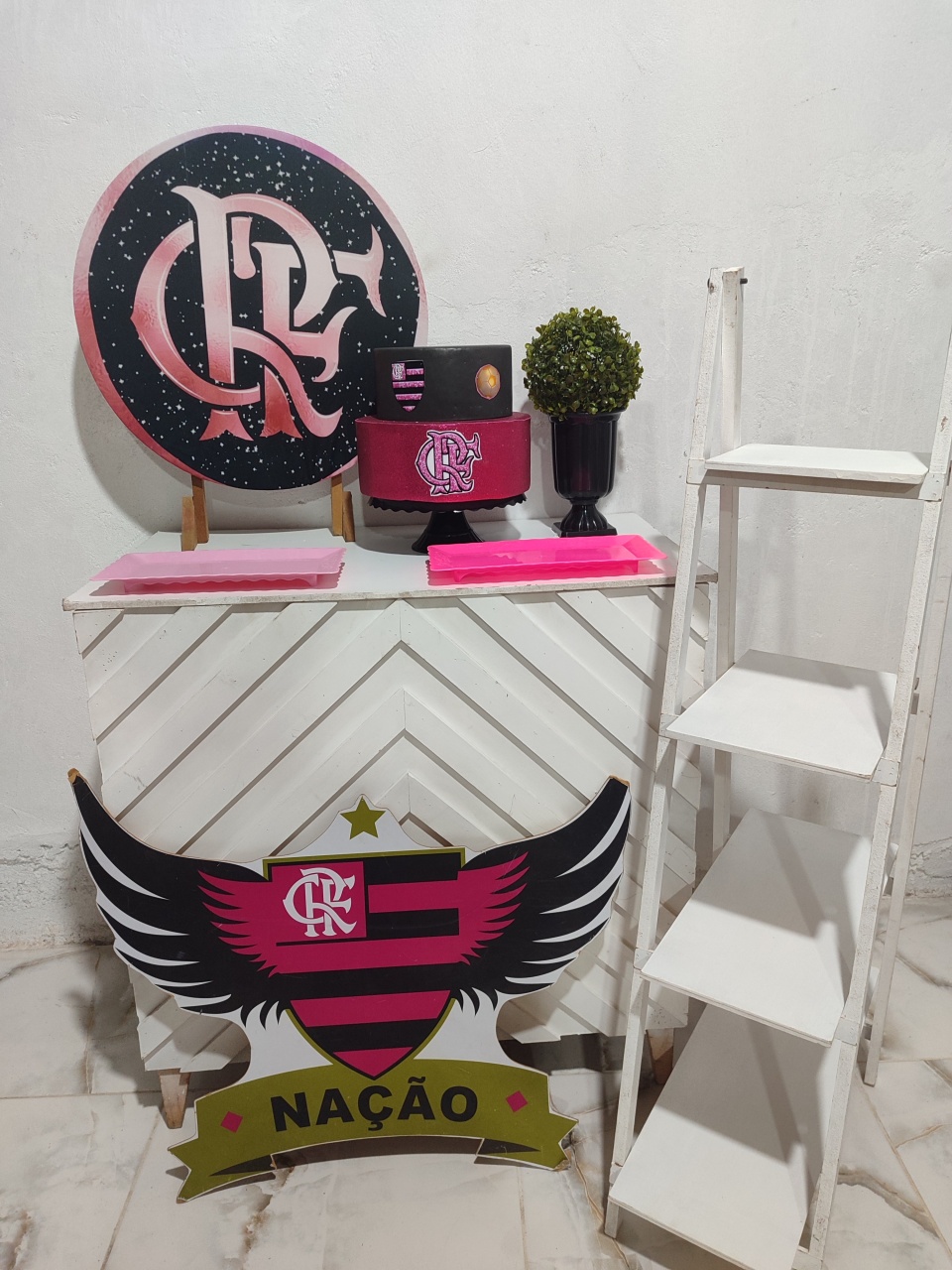 Kit Mesa Flamengo Rosa 2 - N&M-pegue e monte