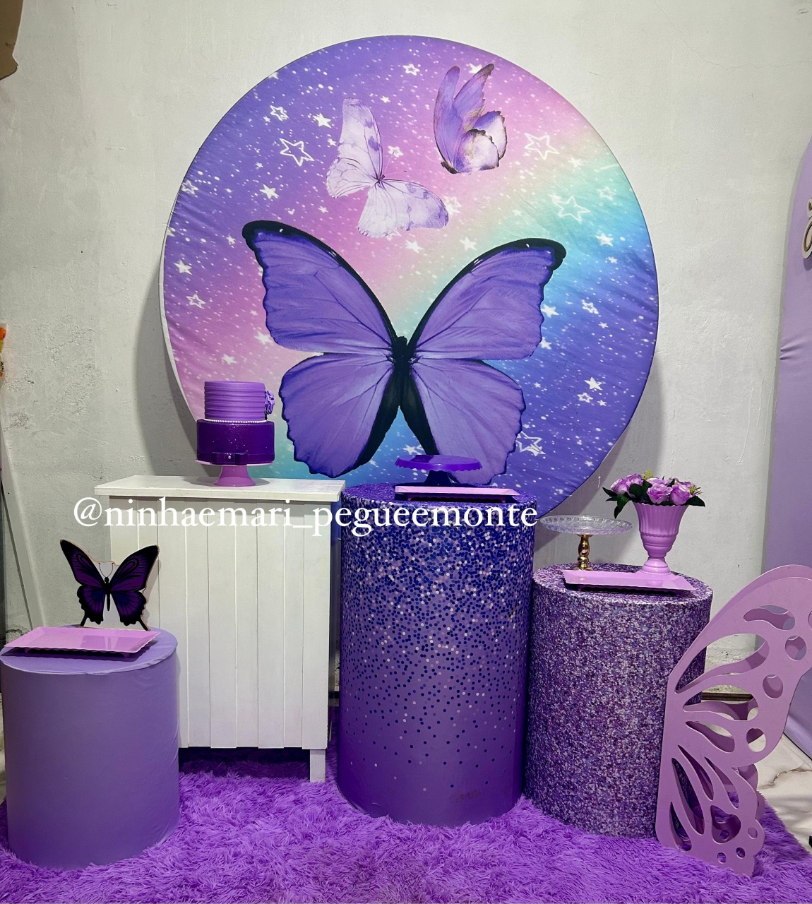 Kit Ouro Borboleta Lilas - N&M-pegue e monte