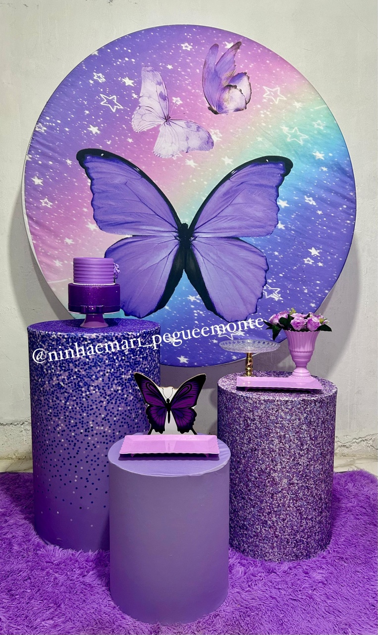 Kit Prata Borboleta Lilas - N&M-pegue e monte