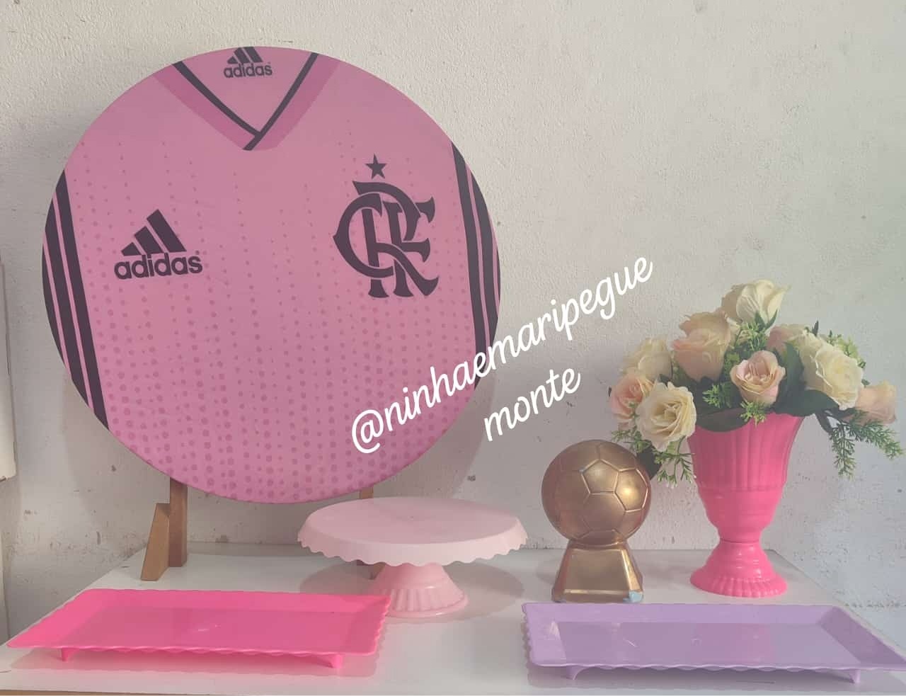 Kit Mesa Flamengo Rosa - N&M-pegue e monte