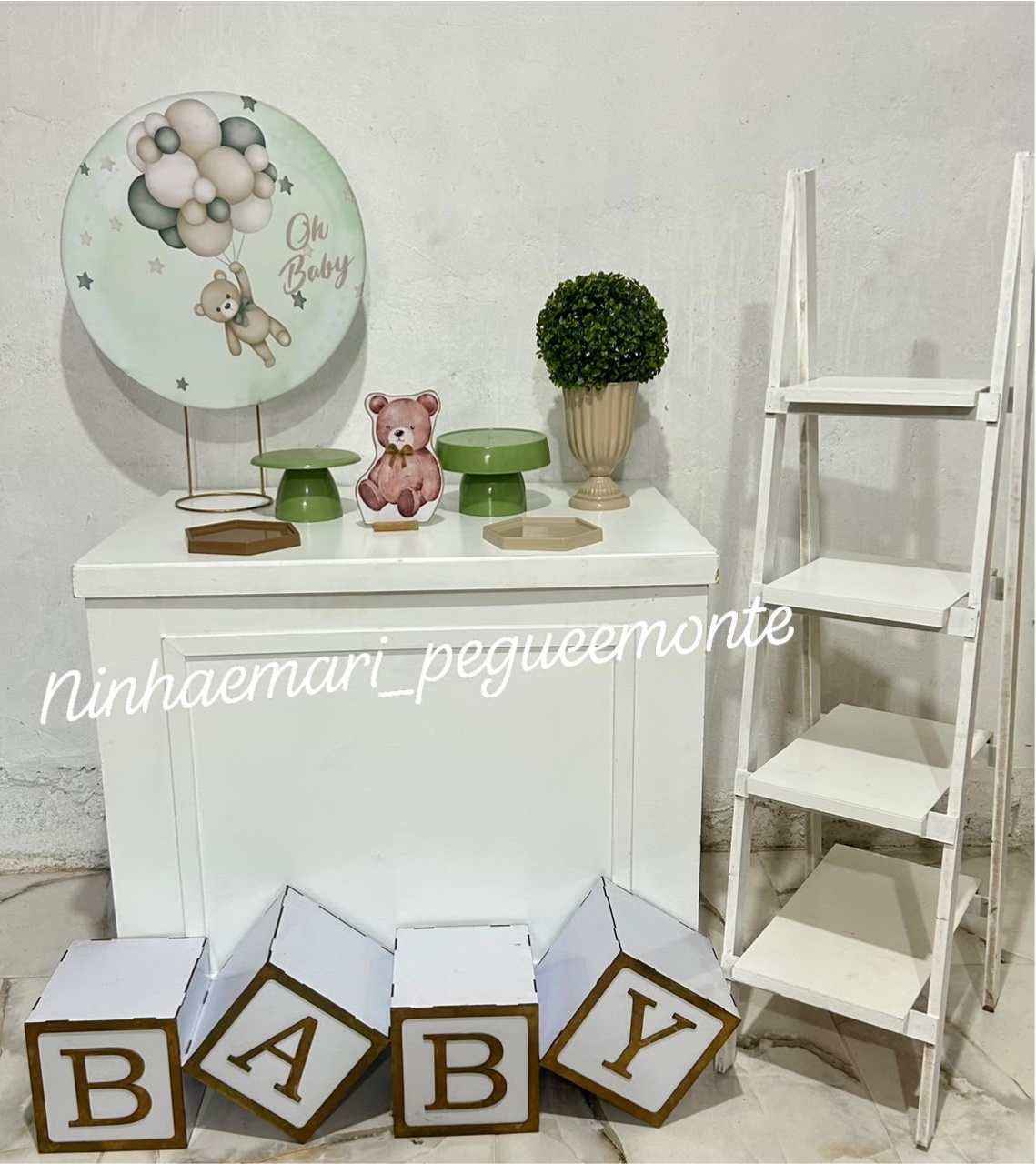 Kit Mesa Ursinho - N&M-pegue e monte