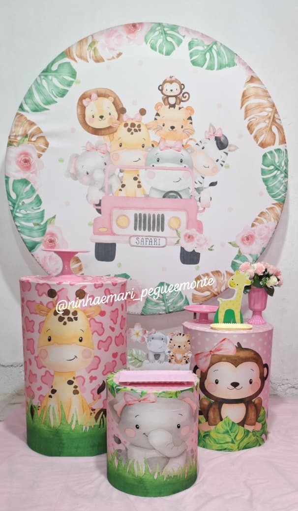 Kit Prata Safari Menina - N&M-pegue e monte