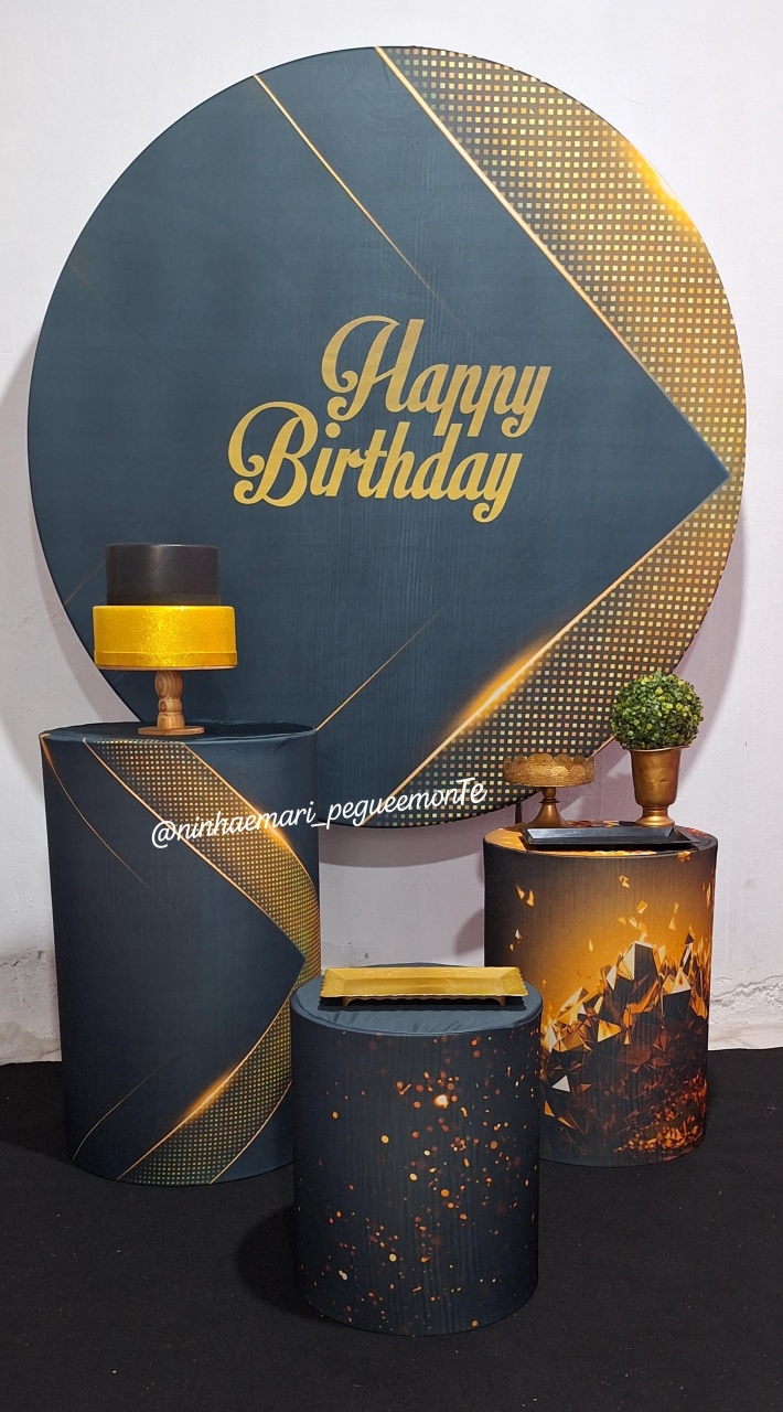 Kit Prata Happy Birthday  - N&M-pegue e monte