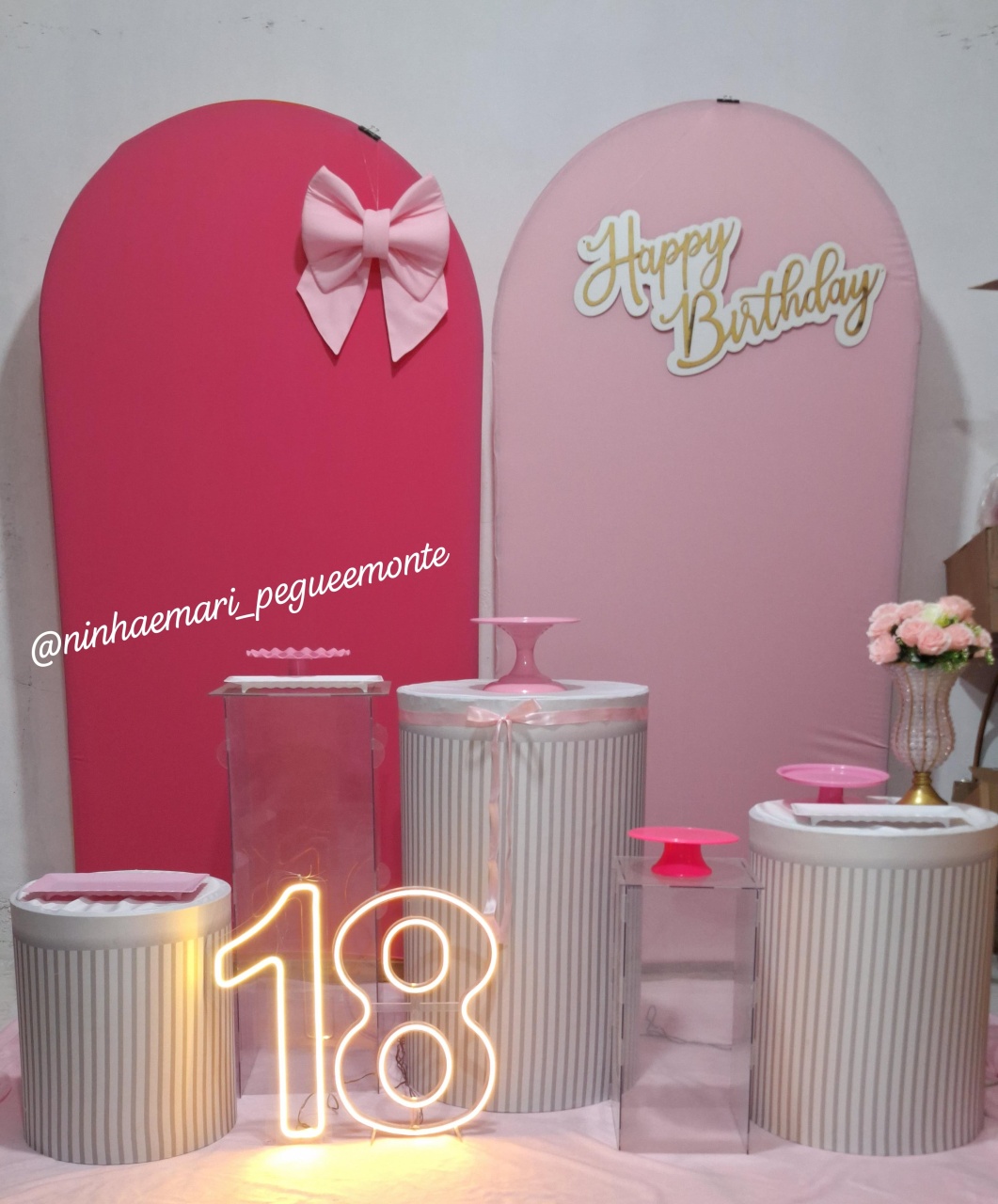 Kit Laço Rosa 2 - N&M-pegue e monte