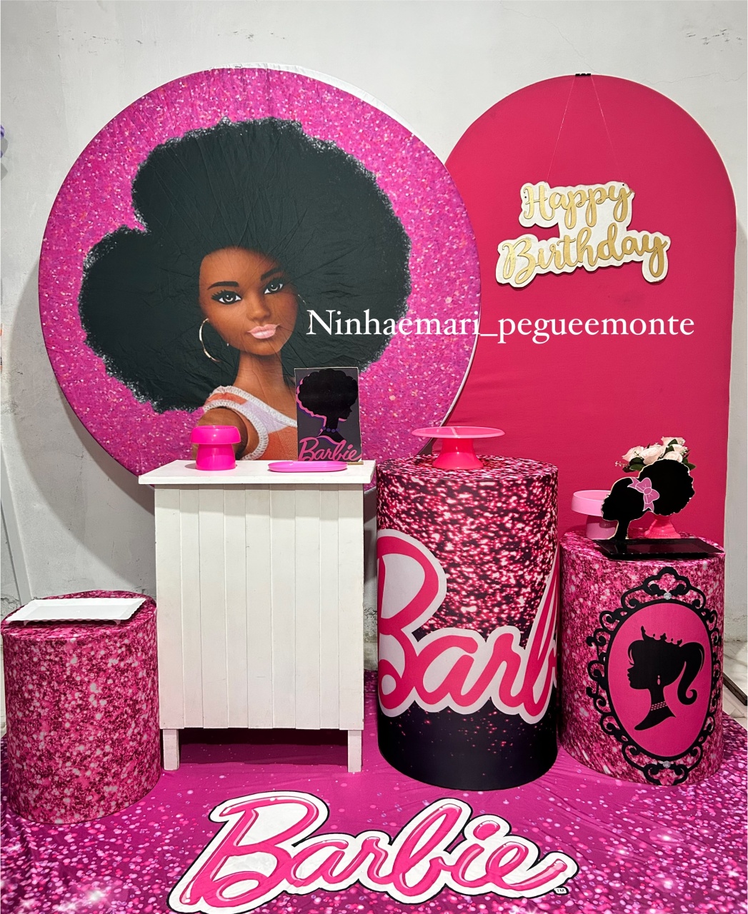 Kit Diamante Barbie Preta - N&M-pegue e monte
