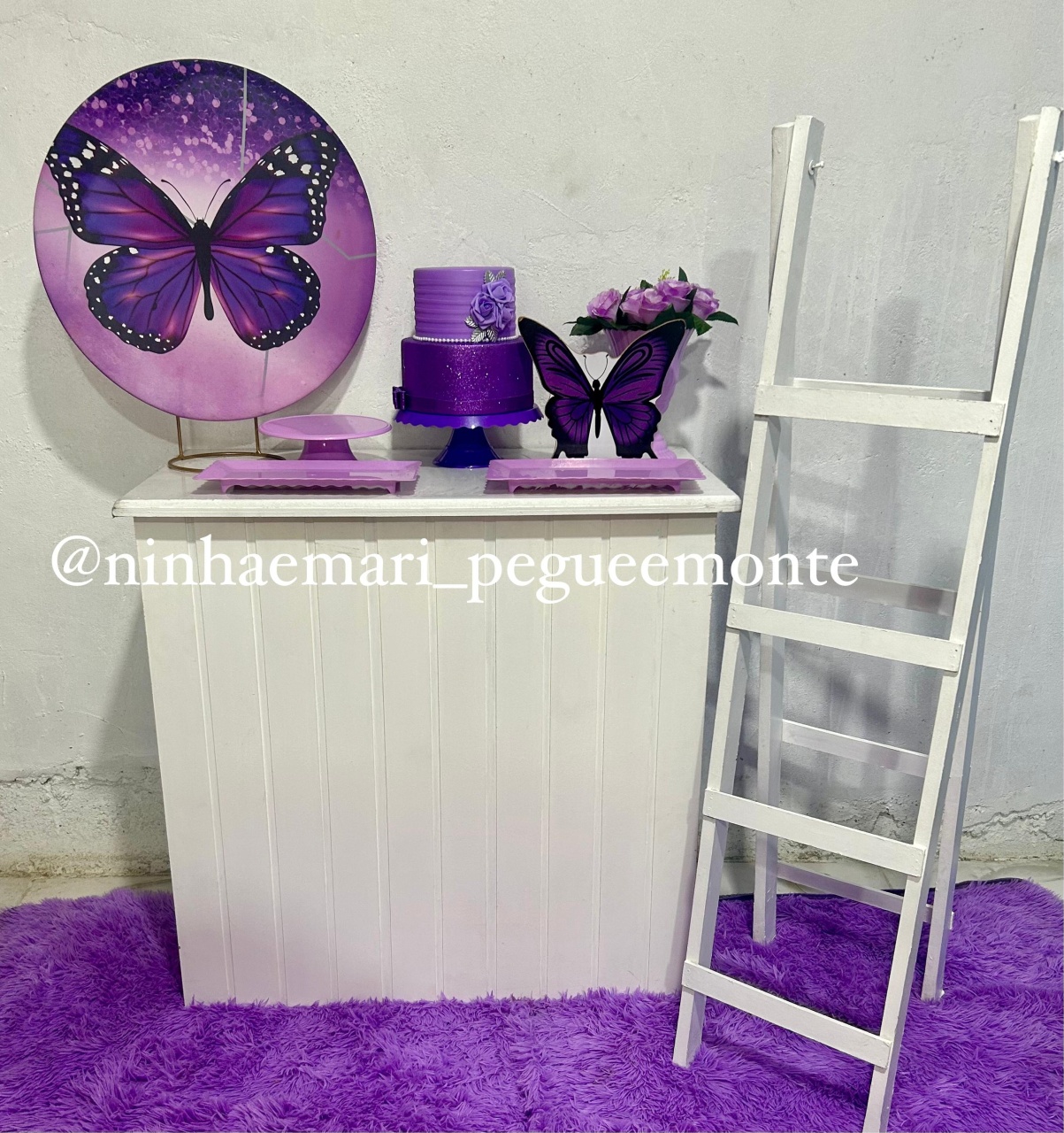 Kit Mesa Borboleta Lilas - N&M-pegue e monte