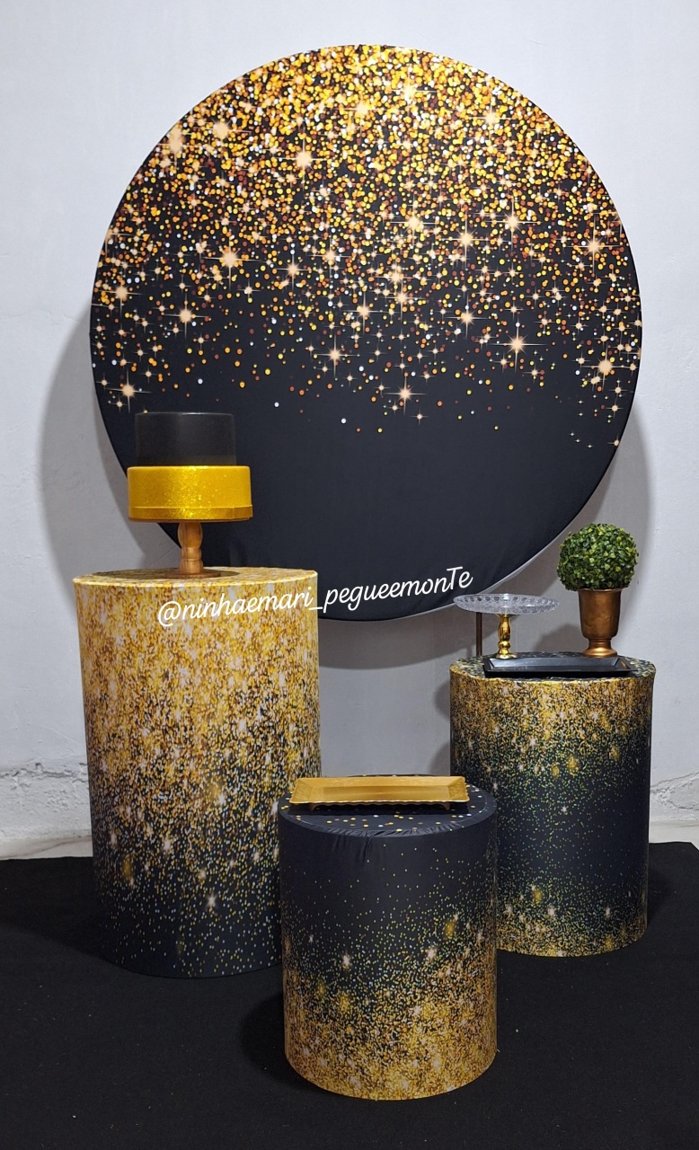 Kit Prata Glitter Dorado - N&M-pegue e monte