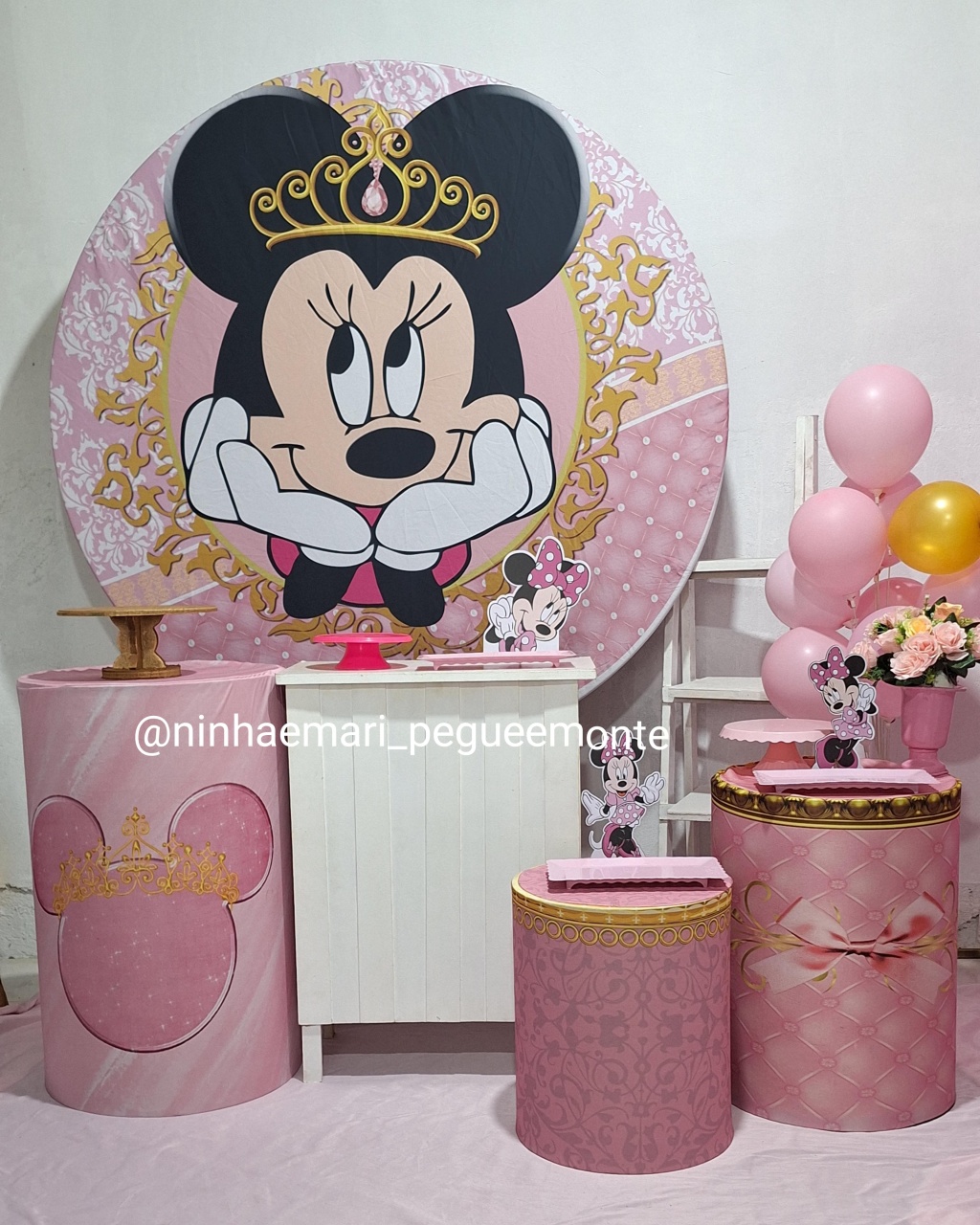 Kit Ouro Minnie Realeza - N&M-pegue e monte