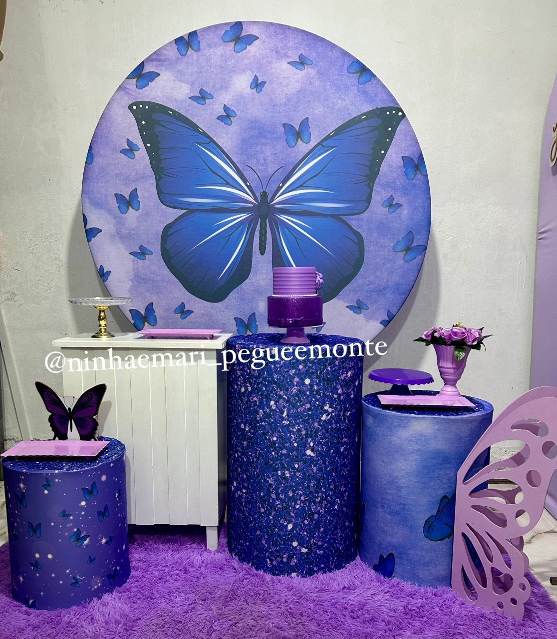 Kit Ouro Borboleta Lilas 3  - N&M-pegue e monte
