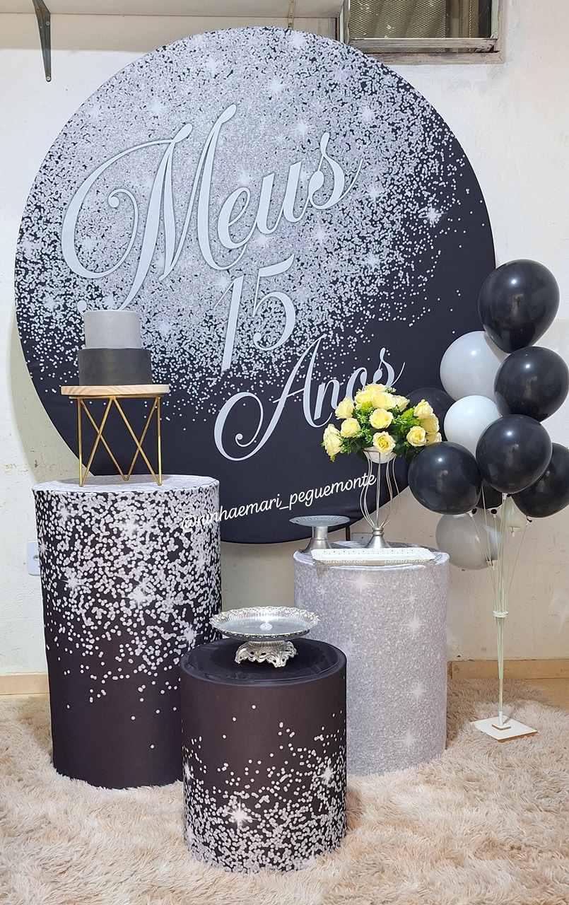 15 Anos Preto Com Prata Kit Prata - N&M-pegue e monte
