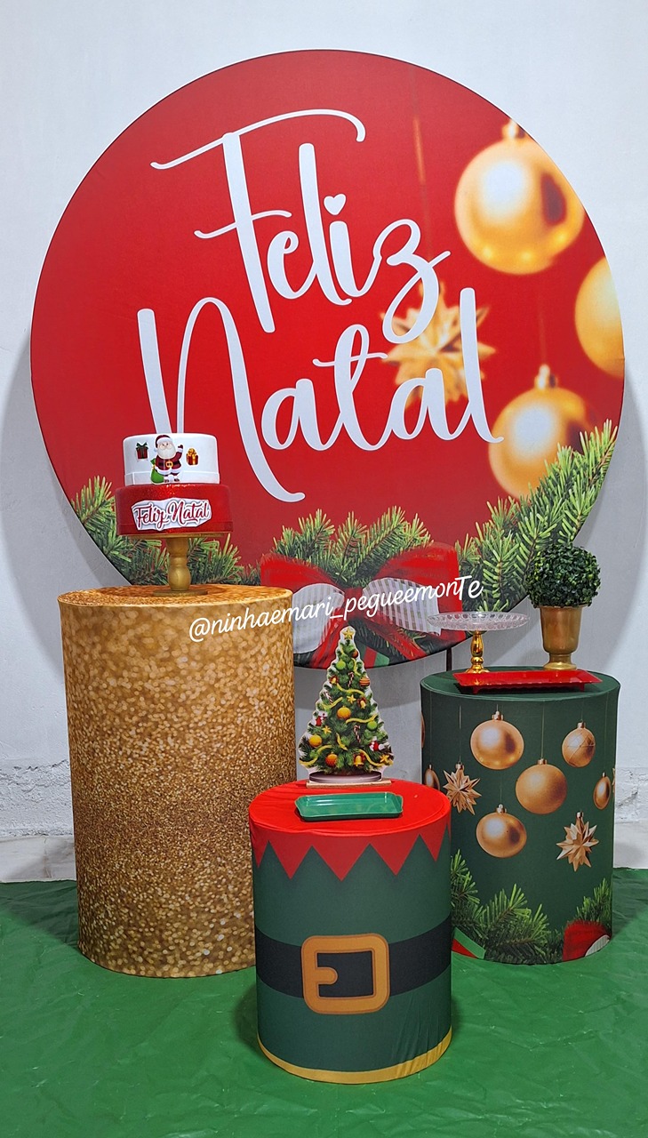 Kit Prata Feliz Natal 1 Enfeite Bolas Dorado  - N&M-pegue e monte