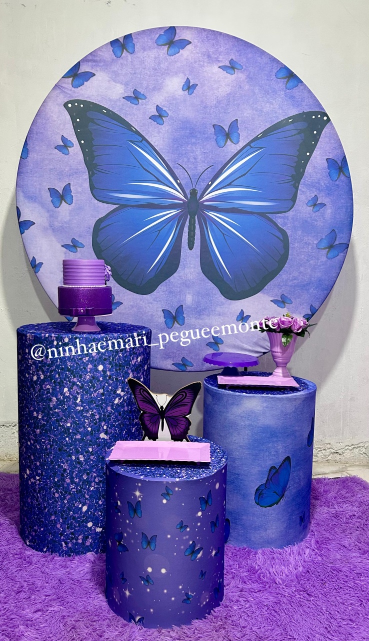 Kit Prata Borboleta Lilas 3   - N&M-pegue e monte