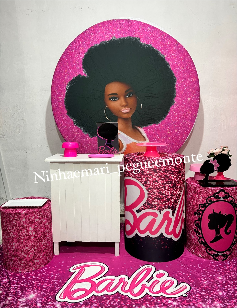 Kit Ouro Barbie Preta - N&M-pegue e monte