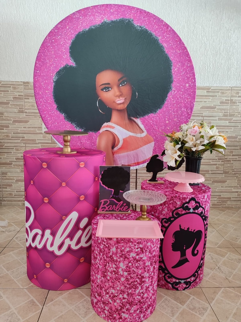 Kit Prata Barbie Preta - N&M-pegue e monte