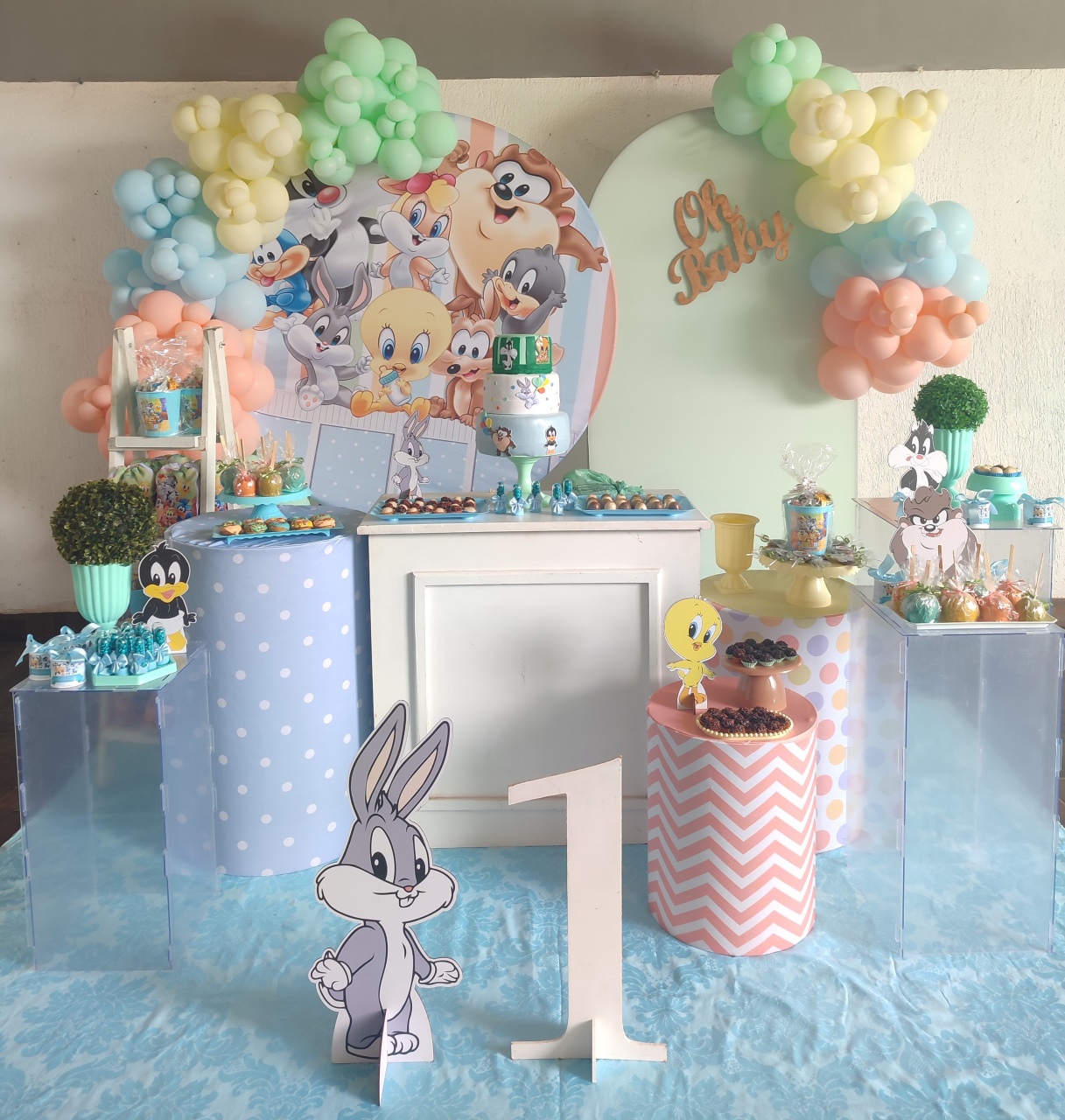 Decoração Baby Looney Tunes Luxo - N&M-pegue e monte