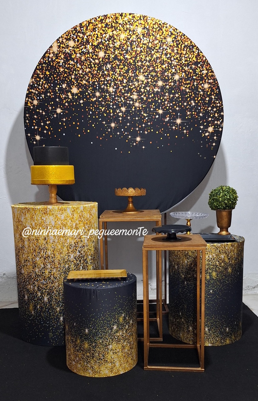 Kit Ouro Glitter Dorado  - N&M-pegue e monte