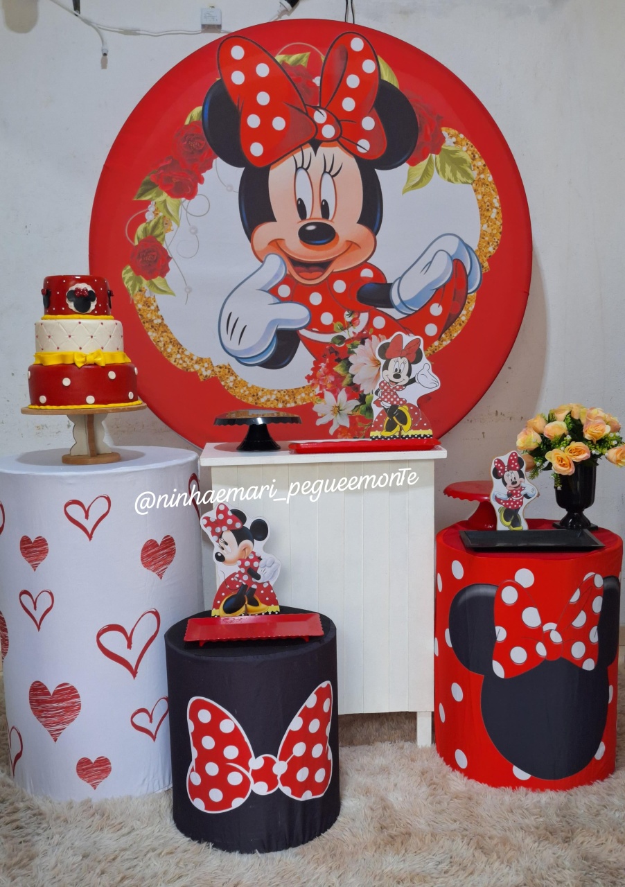 Kit Ouro Minnie Vermelha 2 - N&M-pegue e monte