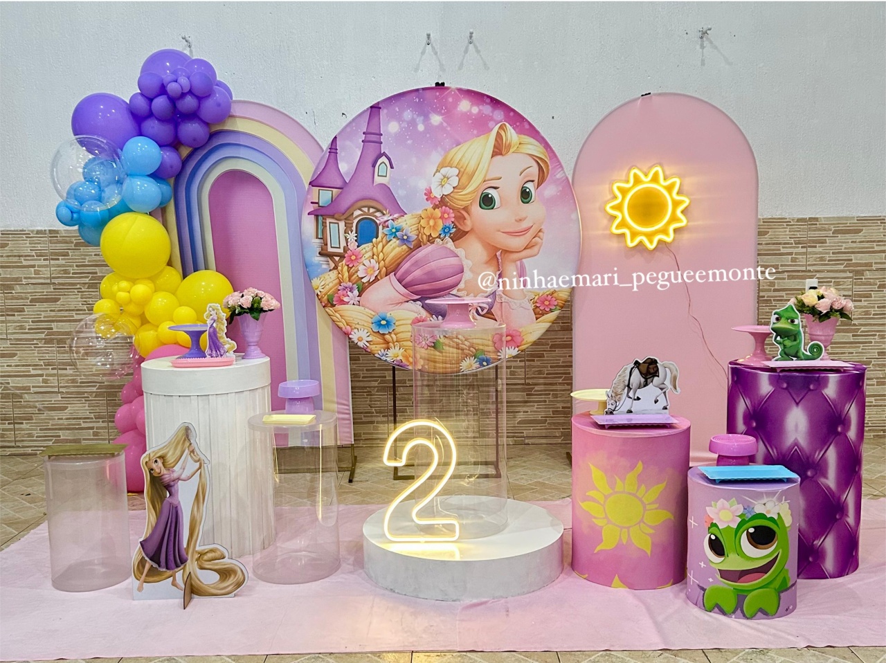 Decoração Rapunzel - N&M-pegue e monte