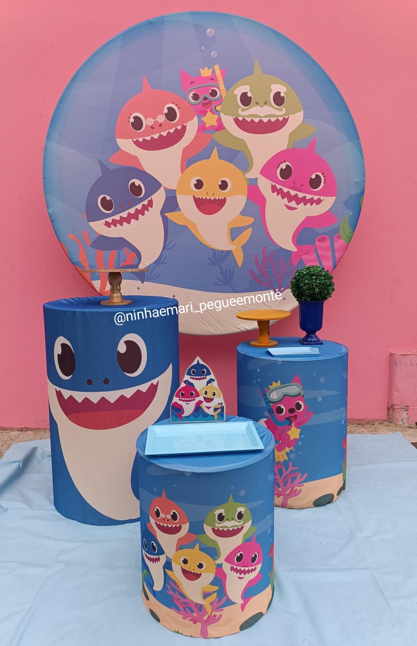 Kit Prata Babyshark - N&M-pegue e monte